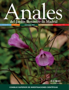 Anales del Jardín Botánico de Madrid. Número 1