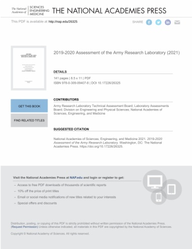 2019-2020 Assessment of the Army Research Laboratory