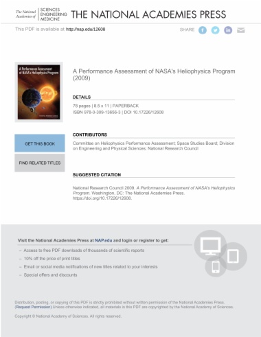 A Performance Assessment of NASA's Heliophysics Program