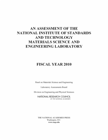 An Assessment of the National Institute of Standards and Technology Materials Science and Engineering Laboratory