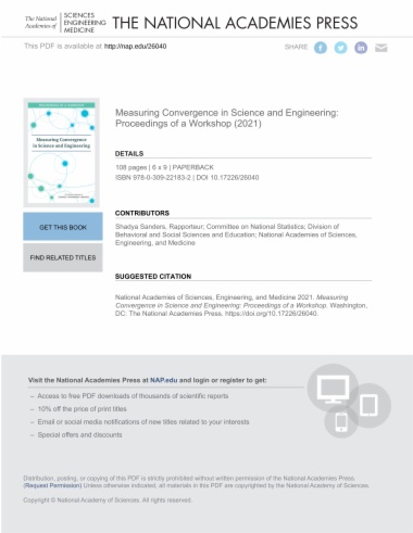 Measuring Convergence in Science and Engineering