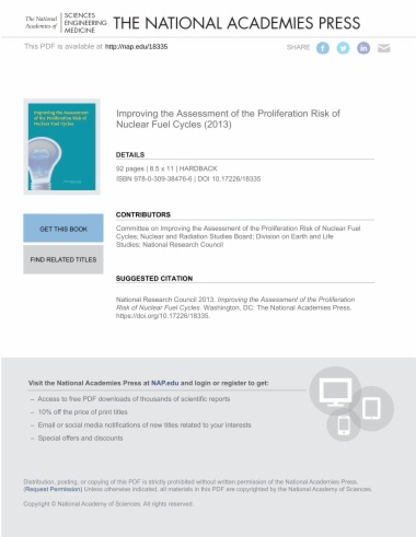 Improving the Assessment of the Proliferation Risk of Nuclear Fuel Cycles