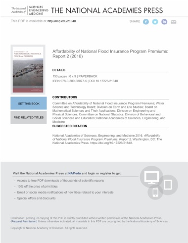 Affordability of National Flood Insurance Program Premiums