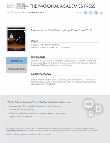 Assessment of Solid-State Lighting, Phase Two