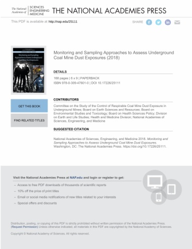 Monitoring and Sampling Approaches to Assess Underground Coal Mine Dust Exposures