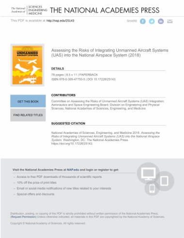 Assessing the Risks of Integrating Unmanned Aircraft Systems (UAS) into the National Airspace System