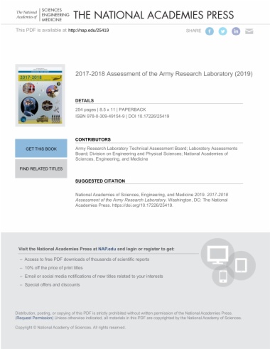 2017-2018 Assessment of the Army Research Laboratory