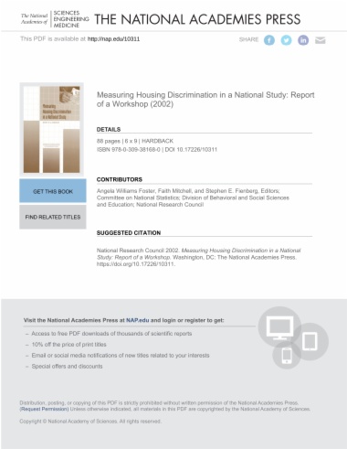 Measuring Housing Discrimination in a National Study