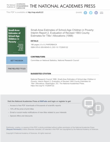 Small-Area Estimates of School-Age Children in Poverty