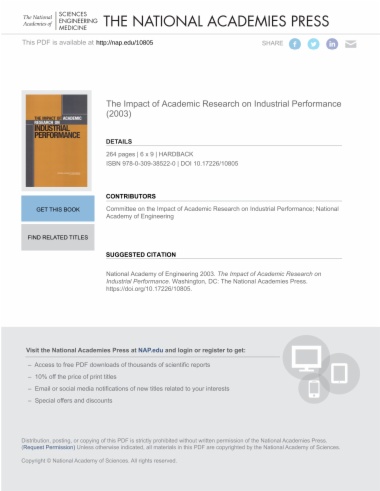 The Impact of Academic Research on Industrial Performance