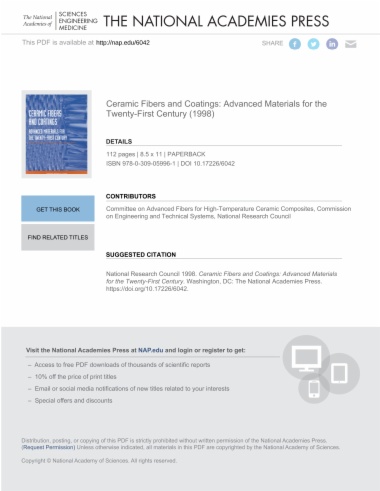 Ceramic Fibers and Coatings