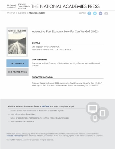 Automotive Fuel Economy