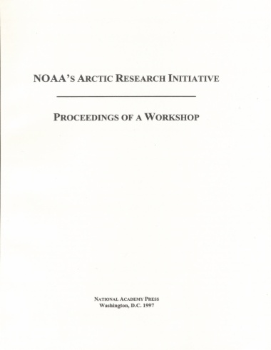 NOAA's Arctic Research Initiative