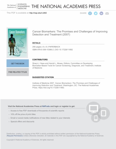 Cancer Biomarkers