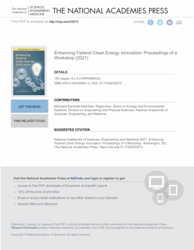 Enhancing Federal Clean Energy Innovation