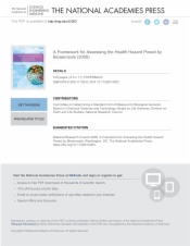 A Framework for Assessing the Health Hazard Posed by Bioaerosols