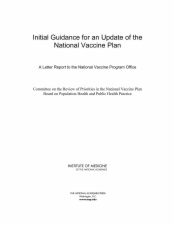 Initial Guidance for an Update of the National Vaccine Plan