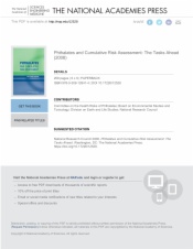 Phthalates and Cumulative Risk Assessment