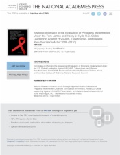 Strategic Approach to the Evaluation of Programs Implemented Under the Tom Lantos and Henry J. Hyde U.S. Global Leadership Against HIV/AIDS, Tuberculosis, and Malaria Reauthorization Act of 2008