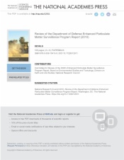 Review of the Department of Defense Enhanced Particulate Matter Surveillance Program Report