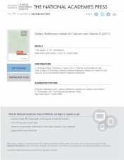 Dietary Reference Intakes for Calcium and Vitamin D