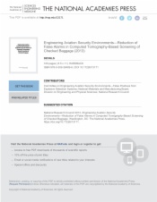 Engineering Aviation Security Environments—Reduction of False Alarms in Computed Tomography-Based Screening of Checked Baggage