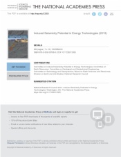 Induced Seismicity Potential in Energy Technologies