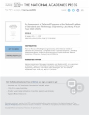 An Assessment of Selected Programs at the National Institute of Standards and Technology Engineering Laboratory