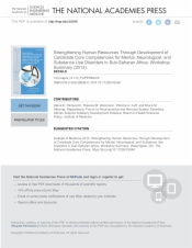 Strengthening Human Resources Through Development of Candidate Core Competencies for Mental, Neurological, and Substance Use Disorders in Sub-Saharan Africa