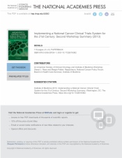 Implementing a National Cancer Clinical Trials System for the 21st Century