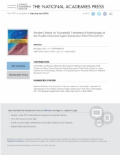 Review Criteria for Successful Treatment of Hydrolysate at the Pueblo Chemical Agent Destruction Pilot Plant