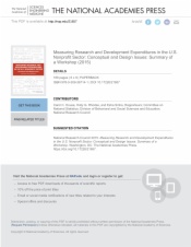 Measuring Research and Development Expenditures in the U.S. Nonprofit Sector