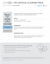 Assessment of Performance Measures for Public Health, Substance Abuse, and Mental Health