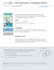 Improving Collection of Indicators of Criminal Justice System Involvement in Population Health Data Programs