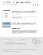 Adopting the International System of Units for Radiation Measurements in the United States