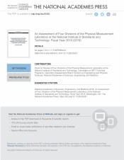 An Assessment of Four Divisions of the Physical Measurement Laboratory at the National Institute of Standards and Technology