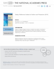 Dietary Reference Intakes for Sodium and Potassium