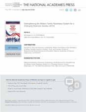 Strengthening the Military Family Readiness System for a Changing American Society