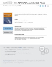 Closure and Johnston Atoll Chemical Agent Disposal System