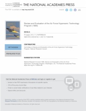 Review and Evaluation of the Air Force Hypersonic Technology Program