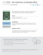 Monitoring Metabolic Status