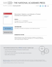 Recruitment, Retention, and Utilization of Federal Scientists and Engineers