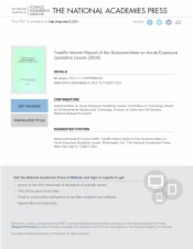 Twelfth Interim Report of the Subcommittee on Acute Exposure Guideline Levels