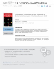 Toxicogenomic Technologies and Risk Assessment of Environmental Carcinogens