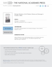 Biologic Markers of Air-Pollution Stress and Damage in Forests