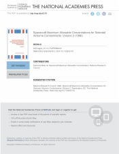 Spacecraft Maximum Allowable Concentrations for Selected Airborne Contaminants