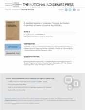 A Modified Baseline Incineration Process for Mustard Projectiles at Pueblo Chemical Depot