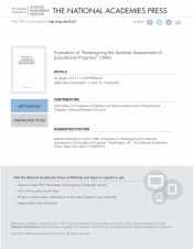 Evaluation of "Redesigning the National Assessment of Educational Progress"