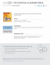 Introducing the National Science Education Standards, Booklet