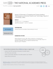 Impact of Advances in Computing and Communications Technologies on Chemical Science and Technology